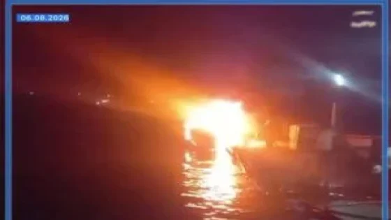 وفاة قبطان إثر حريق زورق صيد في ميناء خليج الراحة بنواذيبو